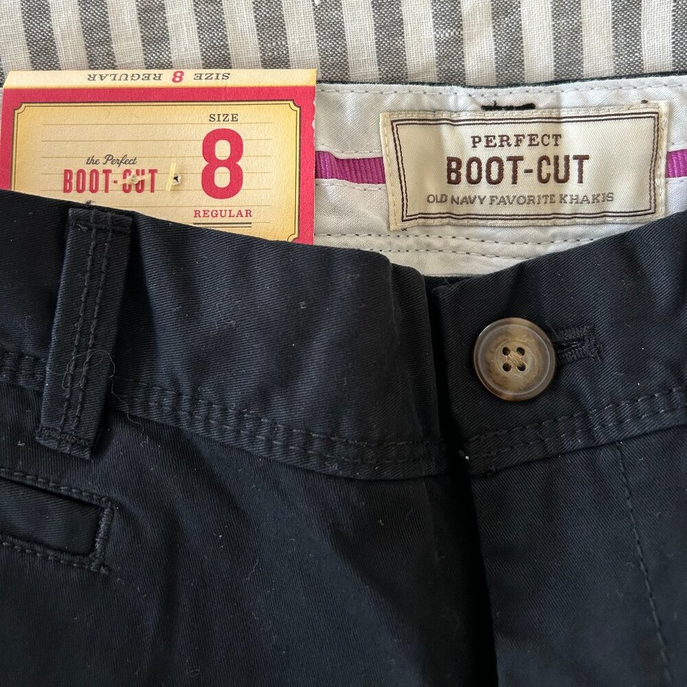 8R, Old Navy, Boot-Cut Black Pants - Picture 2 of 3
